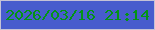 文字の大きさ：5、枠の色：c4c2d6、背景の色：475ccd、文字の色：039415 無料ブログパーツのブログ時計