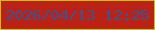 文字の大きさ：5、枠の色：c4c400、背景の色：bc2115、文字の色：375493 無料ブログパーツのブログ時計