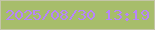 文字の大きさ：5、枠の色：c4c5a8、背景の色：a7bd6b、文字の色：b784fa 無料ブログパーツのブログ時計