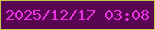 文字の大きさ：5、枠の色：c4c64b、背景の色：580552、文字の色：ec32e1 無料ブログパーツのブログ時計