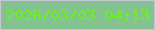 文字の大きさ：5、枠の色：c4c6d3、背景の色：84c291、文字の色：69f516 無料ブログパーツのブログ時計