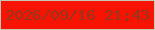 文字の大きさ：5、枠の色：c4c9b1、背景の色：f81303、文字の色：93381f 無料ブログパーツのブログ時計
