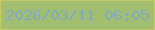 文字の大きさ：4、枠の色：c4cb62、背景の色：a2bf71、文字の色：82aabe 無料ブログパーツのブログ時計