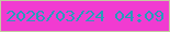 文字の大きさ：5、枠の色：c4cba0、背景の色：f13bd1、文字の色：289bbb 無料ブログパーツのブログ時計