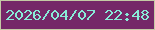 文字の大きさ：1、枠の色：c4cba5、背景の色：752868、文字の色：88ecd8 無料ブログパーツのブログ時計