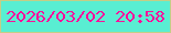 文字の大きさ：3、枠の色：c4ce87、背景の色：59eed2、文字の色：ff0b9b 無料ブログパーツのブログ時計