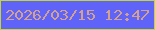 文字の大きさ：4、枠の色：c4d630、背景の色：6063f8、文字の色：d3a28f 無料ブログパーツのブログ時計