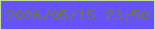 文字の大きさ：4、枠の色：c4dba2、背景の色：6652fa、文字の色：727845 無料ブログパーツのブログ時計