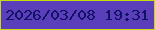 文字の大きさ：2、枠の色：c4dd07、背景の色：5b3fba、文字の色：111166 無料ブログパーツのブログ時計