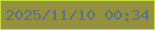 文字の大きさ：5、枠の色：c4df3a、背景の色：96913e、文字の色：567486 無料ブログパーツのブログ時計