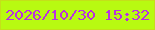 文字の大きさ：3、枠の色：c4e01a、背景の色：b8fa11、文字の色：b931e0 無料ブログパーツのブログ時計