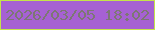 文字の大きさ：3、枠の色：c4e44b、背景の色：a661d3、文字の色：7d7774 無料ブログパーツのブログ時計