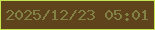 文字の大きさ：1、枠の色：c4e450、背景の色：5f431c、文字の色：828245 無料ブログパーツのブログ時計