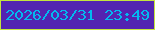 文字の大きさ：5、枠の色：c4e53e、背景の色：5324b1、文字の色：02b9ef 無料ブログパーツのブログ時計