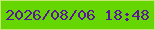 文字の大きさ：5、枠の色：c4e777、背景の色：66d602、文字の色：58179b 無料ブログパーツのブログ時計