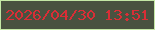 文字の大きさ：4、枠の色：c4e8a5、背景の色：495240、文字の色：d92e36 無料ブログパーツのブログ時計