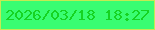 文字の大きさ：1、枠の色：c4ea53、背景の色：39fd72、文字の色：16d321 無料ブログパーツのブログ時計