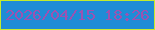 文字の大きさ：3、枠の色：c4eb2d、背景の色：1f8cd6、文字の色：9c52b1 無料ブログパーツのブログ時計