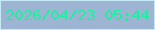 文字の大きさ：3、枠の色：c4ebf5、背景の色：9db4d2、文字の色：1af09f 無料ブログパーツのブログ時計