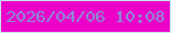 文字の大きさ：3、枠の色：c4ecef、背景の色：ec01c9、文字の色：8792d6 無料ブログパーツのブログ時計