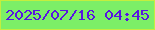 文字の大きさ：3、枠の色：c4ee3e、背景の色：7cef67、文字の色：5814e1 無料ブログパーツのブログ時計