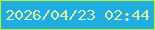 文字の大きさ：2、枠の色：c4f016、背景の色：1daee3、文字の色：e3ea9c 無料ブログパーツのブログ時計