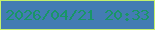 文字の大きさ：2、枠の色：c4f16d、背景の色：437cb3、文字の色：199666 無料ブログパーツのブログ時計