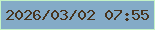 文字の大きさ：1、枠の色：c4f3c7、背景の色：84abc7、文字の色：48341d 無料ブログパーツのブログ時計