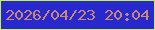 文字の大きさ：5、枠の色：c4f449、背景の色：2828cf、文字の色：cb8972 無料ブログパーツのブログ時計