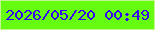 文字の大きさ：4、枠の色：c4f492、背景の色：65fc11、文字の色：3408f1 無料ブログパーツのブログ時計