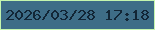 文字の大きさ：3、枠の色：c4f5ae、背景の色：3e6d87、文字の色：122636 無料ブログパーツのブログ時計