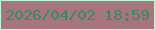 文字の大きさ：1、枠の色：c4f5d9、背景の色：a77580、文字の色：39895c 無料ブログパーツのブログ時計