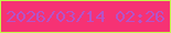 文字の大きさ：4、枠の色：c4f64a、背景の色：f63274、文字の色：b553c8 無料ブログパーツのブログ時計