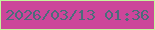 文字の大きさ：5、枠の色：c4f69c、背景の色：cc469a、文字の色：4c6c7b 無料ブログパーツのブログ時計