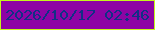 文字の大きさ：5、枠の色：c4f71c、背景の色：8e04a4、文字の色：113086 無料ブログパーツのブログ時計