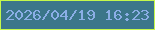 文字の大きさ：2、枠の色：c4f74b、背景の色：3b768a、文字の色：8baee6 無料ブログパーツのブログ時計