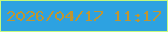 文字の大きさ：2、枠の色：c4fa7f、背景の色：2da2e1、文字の色：be9632 無料ブログパーツのブログ時計