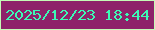文字の大きさ：2、枠の色：c4fab7、背景の色：8e216a、文字の色：3cf9b5 無料ブログパーツのブログ時計