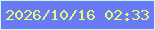 文字の大きさ：4、枠の色：c4fbef、背景の色：697af4、文字の色：e1fe70 無料ブログパーツのブログ時計
