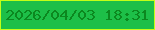 文字の大きさ：4、枠の色：c4fe17、背景の色：1dbf48、文字の色：0c881f 無料ブログパーツのブログ時計