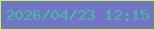 文字の大きさ：1、枠の色：c4fe3d、背景の色：7174c7、文字の色：40c295 無料ブログパーツのブログ時計