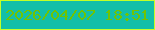 文字の大きさ：5、枠の色：c4ff27、背景の色：13bfa8、文字の色：70c402 無料ブログパーツのブログ時計