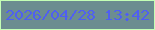 文字の大きさ：1、枠の色：c4ffb5、背景の色：6c8d90、文字の色：4f5ff1 無料ブログパーツのブログ時計