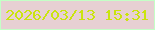 文字の大きさ：1、枠の色：c4ffc6、背景の色：e7d0d3、文字の色：cae40e 無料ブログパーツのブログ時計