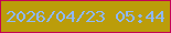 文字の大きさ：3、枠の色：c50055、背景の色：bb9d0a、文字の色：8eb8fa 無料ブログパーツのブログ時計