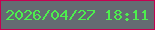 文字の大きさ：3、枠の色：c50151、背景の色：646b72、文字の色：4def4e 無料ブログパーツのブログ時計