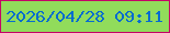 文字の大きさ：4、枠の色：c50367、背景の色：91dc5b、文字の色：066ccf 無料ブログパーツのブログ時計