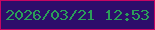 文字の大きさ：1、枠の色：c50662、背景の色：2d0d6b、文字の色：2b9e59 無料ブログパーツのブログ時計