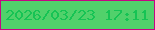 文字の大きさ：3、枠の色：c50683、背景の色：51d16b、文字の色：16c354 無料ブログパーツのブログ時計