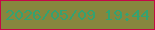 文字の大きさ：2、枠の色：c50747、背景の色：87863e、文字の色：34a271 無料ブログパーツのブログ時計